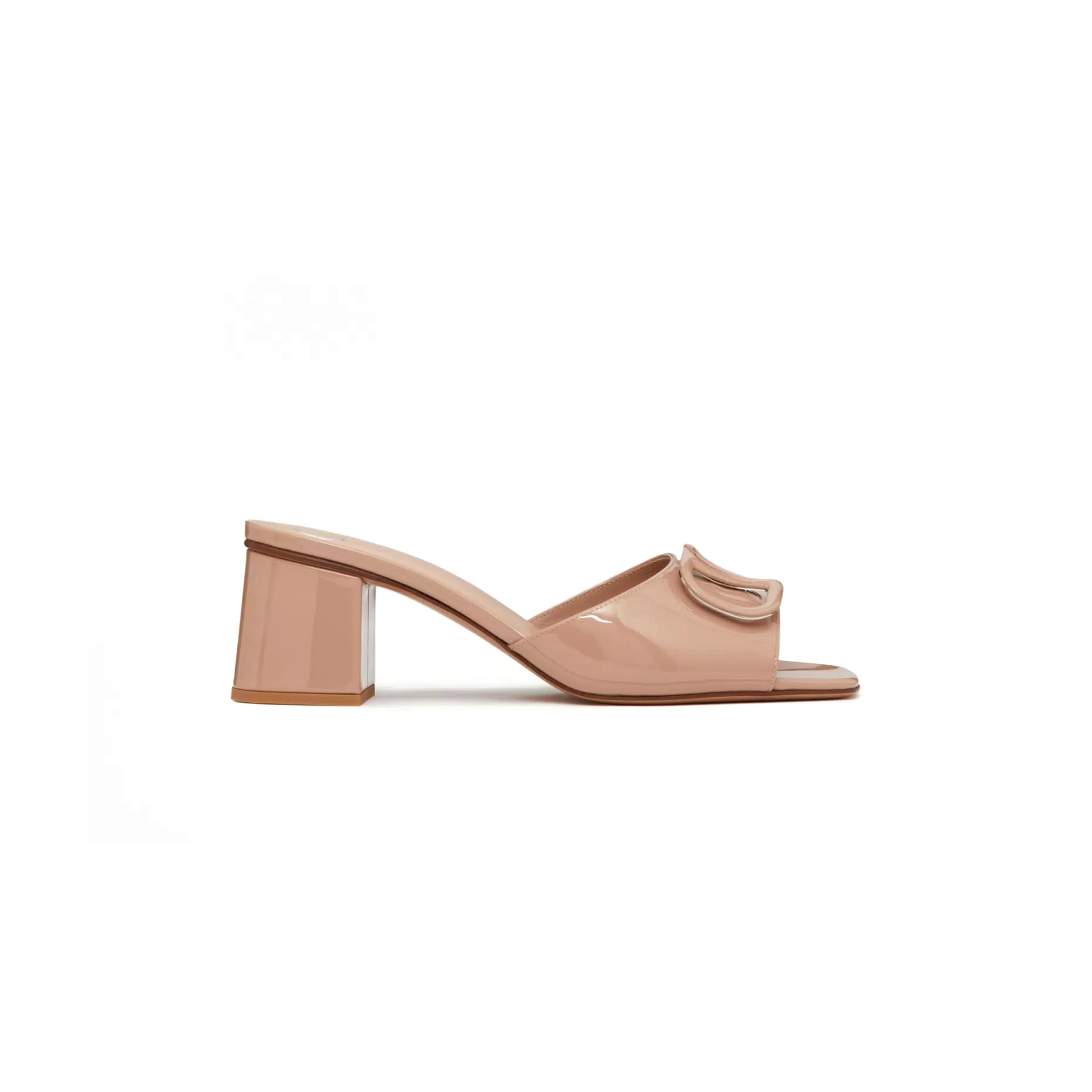 VALENTINO VLOGO SIGNATURE PATENT LEATHER SLIDE SANDAL 60MM 6W2S0HA6TMK_GF9